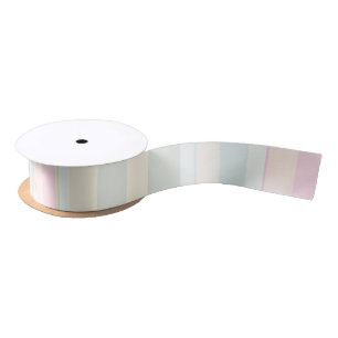 Pastel Pink Blue Wide Stripe Satin Ribbon