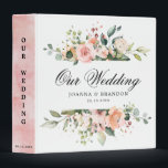 Pastel Pink Blush Rose Floral Botanical Wedding 3 Ring Binder<br><div class="desc">Elegant sunny watercolor floral blossom botanical wedding album binder featuring a bouquet of soft pastel watercolor roses and hydrangea in shades of blush pink, pastel pink , peach and cream with lush green botanical leaves and eucalyptus leaves foliage. A modern design choice that is perfect for spring and summer blush...</div>