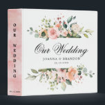 Pastel Pink Blush Rose Floral Botanical Wedding 3 Ring Binder<br><div class="desc">Elegant sunny watercolor floral blossom botanical wedding album binder featuring a bouquet of soft pastel watercolor roses and hydrangea in shades of blush pink, pastel pink , peach and cream with lush green botanical leaves and eucalyptus leaves foliage. A modern design choice that is perfect for spring and summer blush...</div>