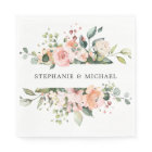 Pastel Pink Blush Rose Floral Botanical Wedding