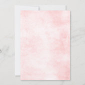 Pastel Pink Blush Rose Floral Bridal Shower Invitation (Back)