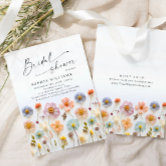 Love in Bloom Boho Floral Wildflower Bridal Shower Invitation