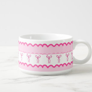Pastel Pink Bow Seamless Pattern – Cute Aesthetic Bowl