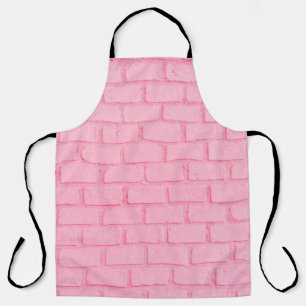 Pastel pink brick background wall texture. pink re apron