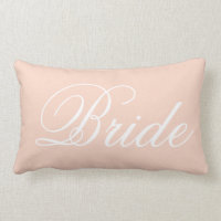 Pastel Pink Bride Throw Pillow