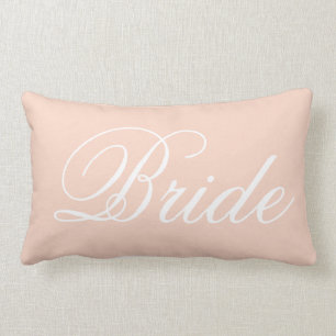 Pastel Pink Bride Throw Pillow