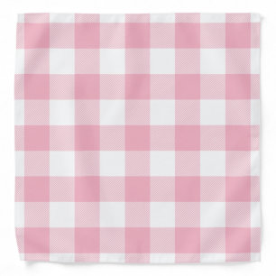 Pastel Pink Buffalo Check Bandana