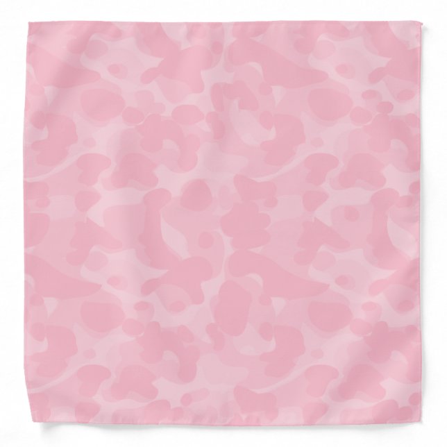 Pastel Pink Camo Camouflage Pattern Cool Stylish Bandana (Front)