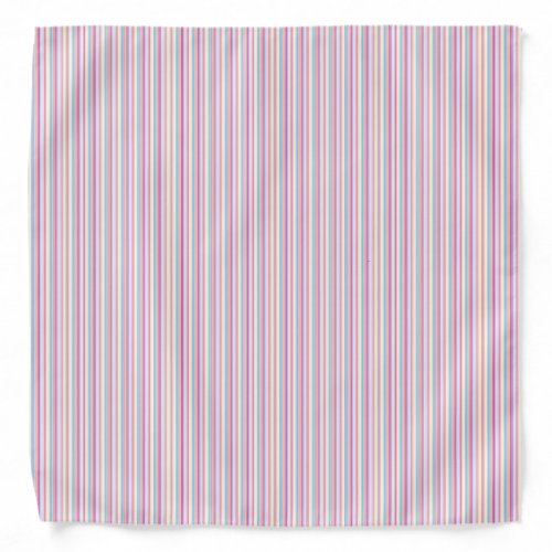 Pastel Pink Candy Stripes Bandana