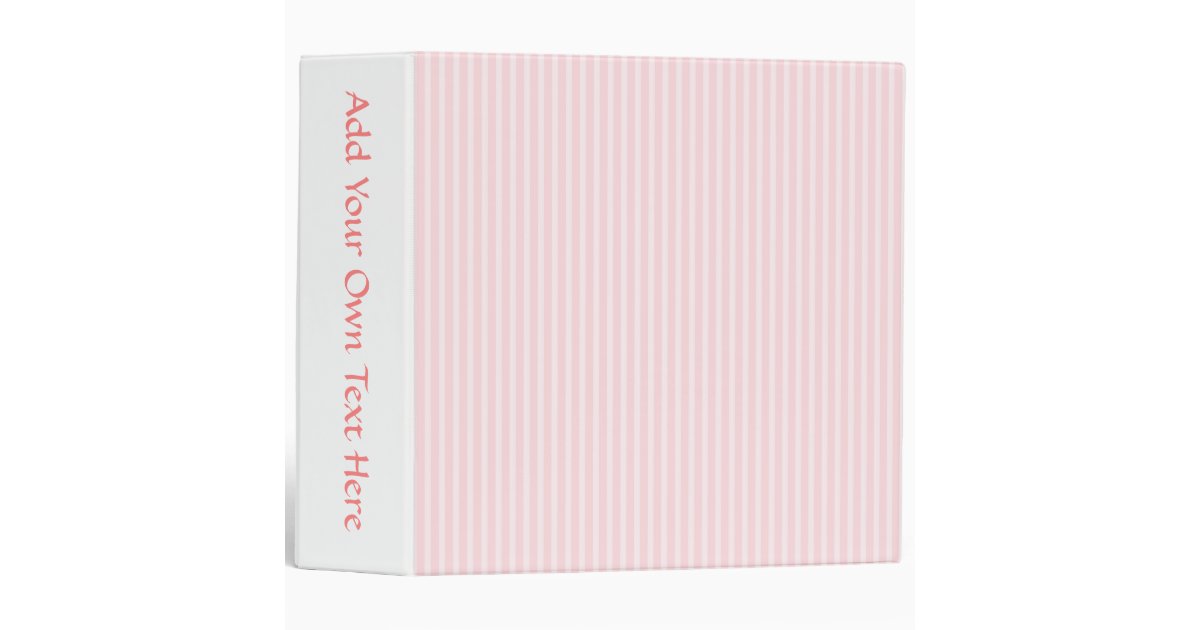 Pastel Pink Candy Stripes. Binder Zazzle