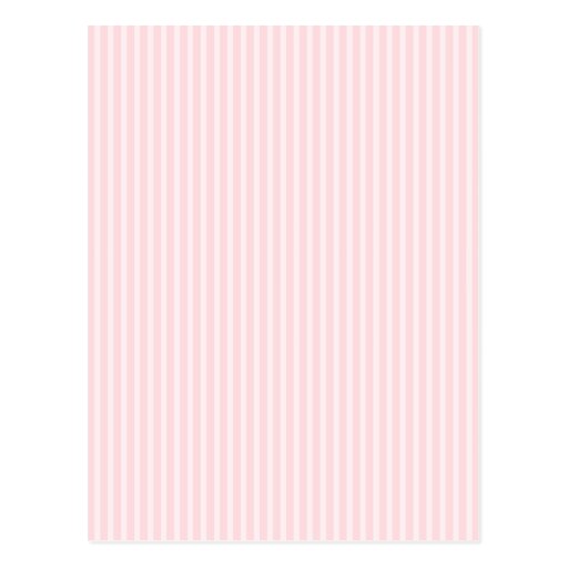 Pastel Pink Candy Stripes. Postcard | Zazzle