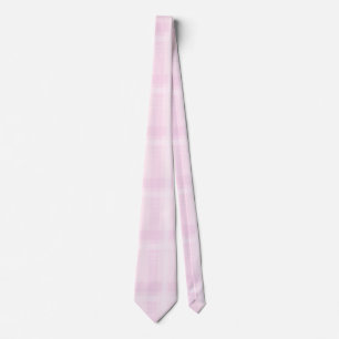Pastel Pink Checkered Pattern   Soft & Aesthetic  Neck Tie