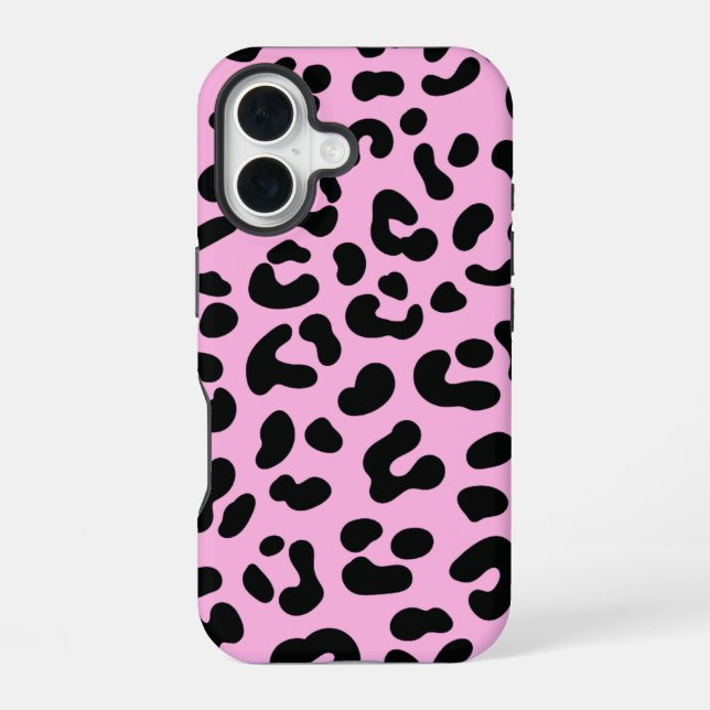 Pastel Pink Cheetah Print iPhone Case (Back)