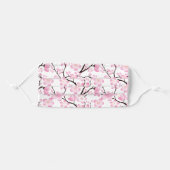 Pastel Pink Cherry Tree Spring Floral Blossom Art Adult Cloth Face Mask (Front, Folded)