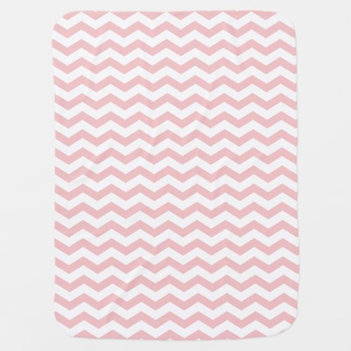 Pastel Pink Chevron Zigzag Baby Blanket