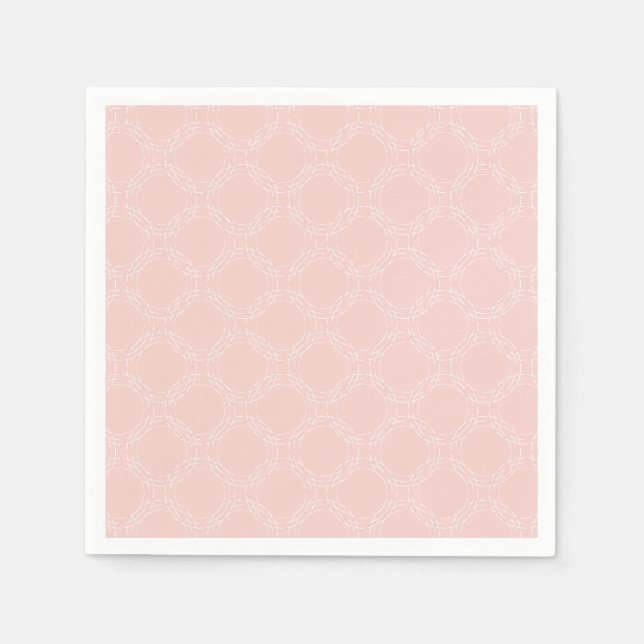 Pastel Pink Cirle Pattern Napkins (Front)