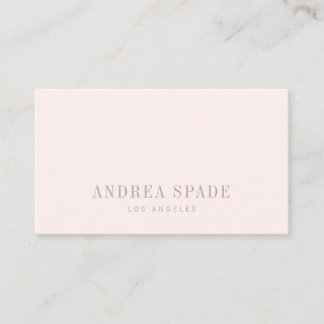 Pastel Pink Classic and Chic Business Card