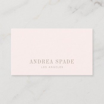 Pastel Pink Classic And Chic Business Card by PhantomPrintingPress at Zazzle