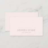Pastel Pink Classic and Chic Business Card (Front/Back)
