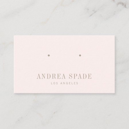 Pastel Pink Classic And Chic Jewelry Display Card