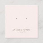 Pastel Pink Classic Jewelry Display Square Card at Zazzle
