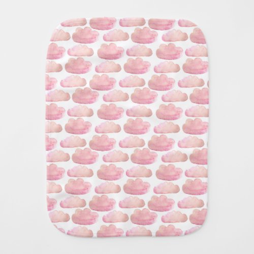 Pastel Pink Cloud Burp Cloth