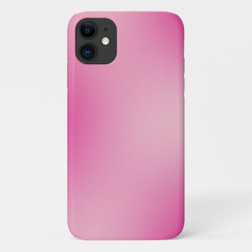 Pastel Pink Colors Abstract Blur Gradient Ombre iPhone 11 Case