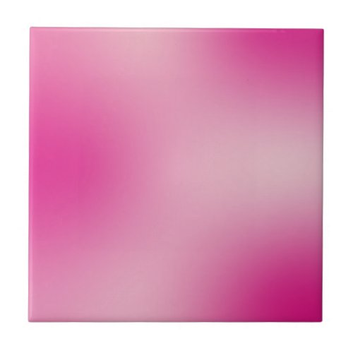 Pastel Pink Colors Abstract Blur Gradient Ombre Ceramic Tile