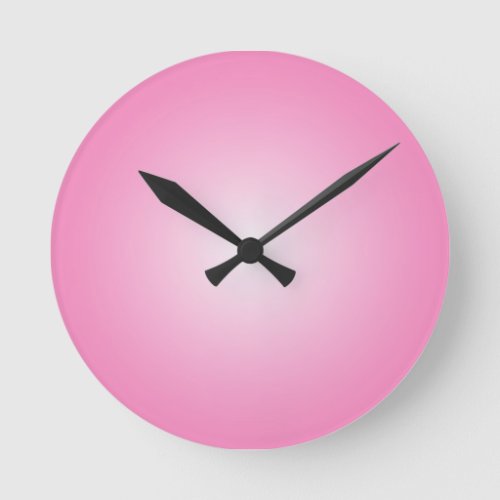 Pastel Pink Colors Abstract Blur Gradient Ombre Round Clock