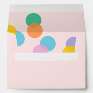 Pastel Pink Confetti Return Address Envelope