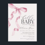 Pastel Pink Coquette Bow Girl Baby Shower Invite<br><div class="desc">Elevate your baby shower with this Coquette Pink Bow Party Decor! This timeless design adds a touch of elegance and charm to any event, featuring a beautifully crafted bow adorned with delicate pink hues. This collection is sure to impress your guests and create lasting memories and perfect for adding some...</div>