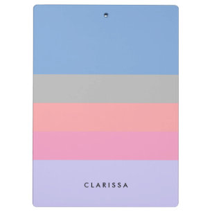 pastel pink coral grey blue purple color block clipboard
