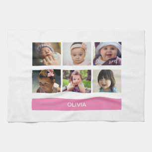 Pastel Pink Custom Photo – Personalized Kitchen Towel