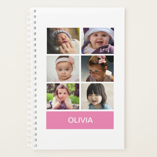 Pastel Pink Custom Photo – Personalized Planner (Front)