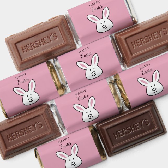 Pastel Pink Cute Easter Bunny Illustration  Hershey's Miniatures (Assorted)