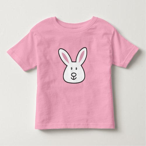 Pastel Pink Cute Easter Bunny Illustration Toddler T_shirt