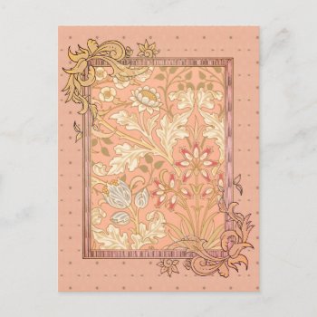 Pastel Pink Decorative Flowers Postcard by LeFlange at Zazzle