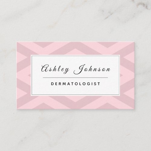 Pastel Pink Dermatologist Chic  Trendy Skincare Business Card