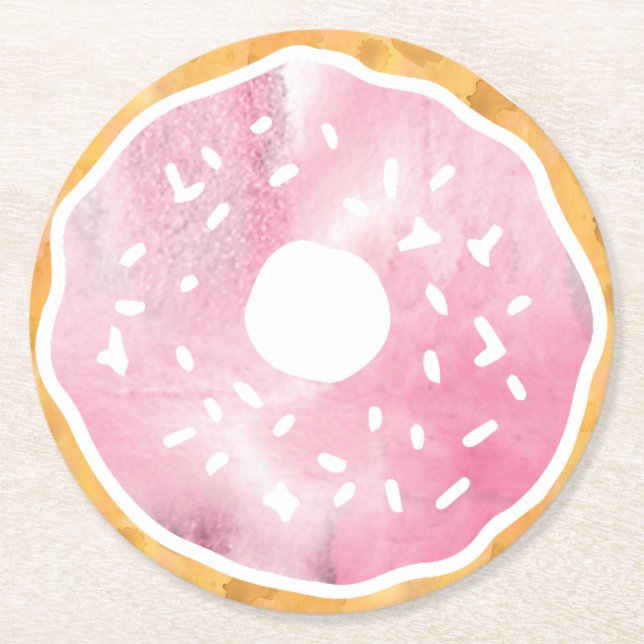 Pastel Pink Donut Coasters (Front)