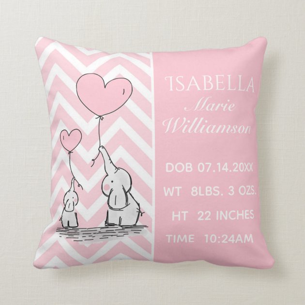 personalized birth pillow