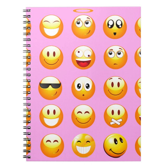 pastel pink emoji notebook (Front)