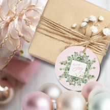 Pastel Pink Eucalyptus Holiday Gift