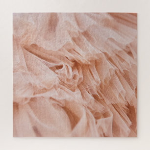 Pastel Pink Fabric: Elegant Textures. Jigsaw Puzzle