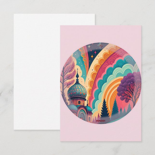 Pastel Pink Fairytale Thank You Card – Customize (Front/Back)