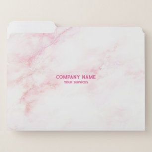 Pastel Pink Faux Marble File Folder