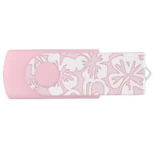 Pastel Pink Flower Art Flash Drive