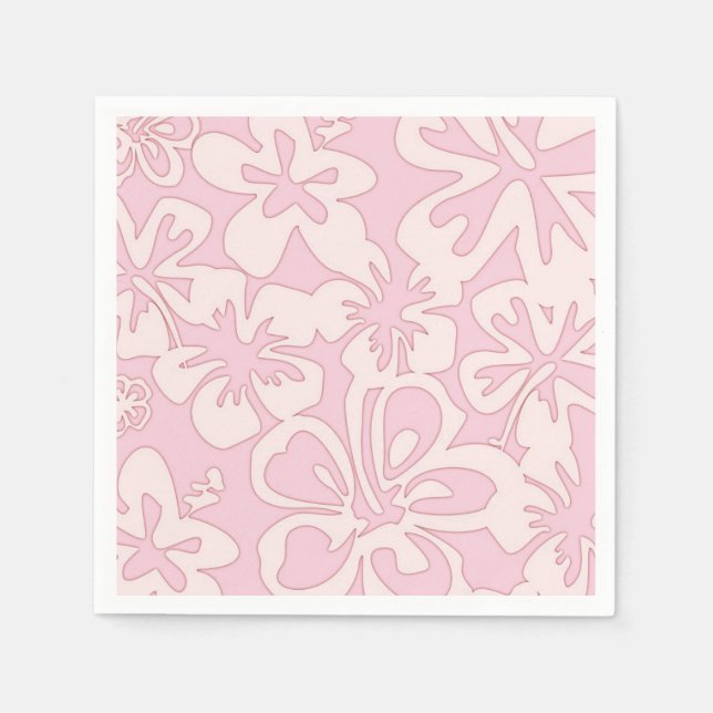 Pastel Pink Flower Art Napkins (Front)
