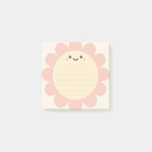 Pastel Pink Flower Shaped Sticky Note Post It Note