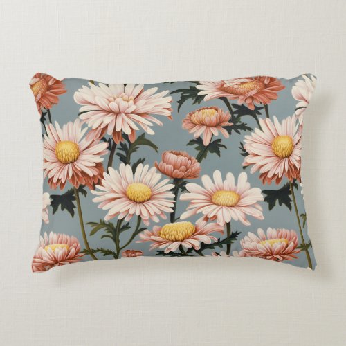 Pastel Pink Flowers Accent Pillow