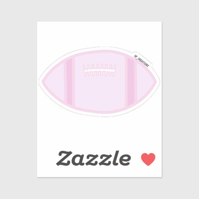 Pastel Pink Football  Sticker (Sheet)